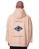 Men's Third Eye Beige Oversized Custom Hoodie