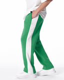 Street Style Green Sweatpants With White Stripes (5)