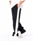 Street Style Black Sweatpants With White Stripes (5)