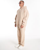 Insignio 3D Designer Embroidery Oversized Hoodie Tracksuit in Beige (3)