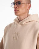 Insignio 3D Designer Embroidery Oversized Hoodie Tracksuit in Beige (6)