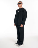 1881 Designer 3D Embroidery Oversized Black Sweatshirt Tracksuit (4)