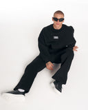1881 Designer 3D Embroidery Oversized Black Sweatshirt Tracksuit (11)