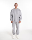 Designer Oversized Gray Sweatshirt Tracksuit Set (2)