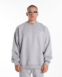 Designer Oversized Gray Sweatshirt Tracksuit Set (3)