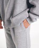 Designer Oversized Gray Sweatshirt Tracksuit Set (10)