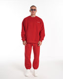 Designer Oversized Red Sweatshirt Tracksuit Set (5)