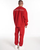 Designer Oversized Red Sweatshirt Tracksuit Set (9)