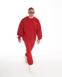 Designer Oversized Red Sweatshirt Tracksuit Set (11)