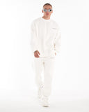 Designer Oversized White Sweatshirt Tracksuit Set (9)