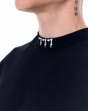 ‘777’ Men’s Oversized Black Designer T-shirt with 3D Print Detail (4)