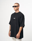 "Slogan" Men’s Oversized Printed Designer T-shirt in Black (5)