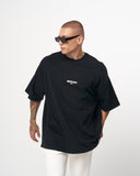 "Slogan" Men’s Oversized Printed Designer T-shirt in Black (6)