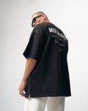 "Slogan" Men’s Oversized Printed Designer T-shirt in Black (9)