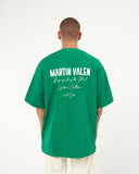 "Slogan" Men’s Oversized Printed Designer T-shirt in Green (2)