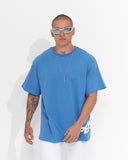 ‘’Perspective’’ Men’s Oversized Puff Printed Designer T-shirt in Blue (8)