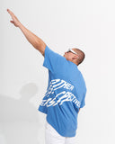 ‘’Perspective’’ Men’s Oversized Puff Printed Designer T-shirt in Blue (9)