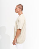 Men’s Regular Fit Crew Neck Melange Cream T-shirt with Pocket (3)