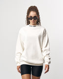 Martin Valen Women's Oversized Round-Neck White Sweatshirt (7)