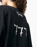 ‘777’ Women’s Oversized Black T-shirt with 3D Print (7)
