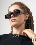 ‘777’ Women’s Oversized Black T-shirt with 3D Print (4)