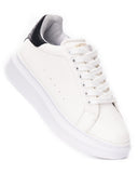 V-Harmony Women's White Shoes with Black Heel Tab (4)