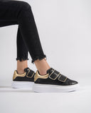‘Martin Valen Velocanto’ Women's Laceless Black-Gold Chunky Shoes (4)