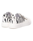White Duo-Zipped Custom Sneakers For Women (3)