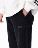 Unyieldingness Oversized Baggy Black Sweatpants (8)