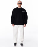 Unyieldingness Oversized Baggy White Sweatpants (5)