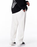 Unyieldingness Oversized Baggy White Sweatpants (6)