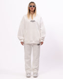 Rumi 3D Printed Oversized White Hoodie Jogger Set