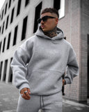 Rumi 3D Printed Oversized Gray Hoodie Tracksuit (2)