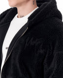 Black Plush Zipper Hoodie with 3D Embroidery (8)