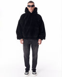 Black Plush Hoodie With Embroidery Print (10)