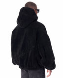 Black Plush Hoodie With Embroidery Print (9)