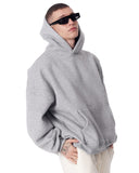 Minimalist Sleeve Printed Gray Oversized Hoodie (3)