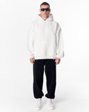 Puff Hood Oversized White Hoodie (8)