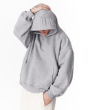 Puff Hood Oversized Gray Hoodie