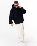Puff Hood Oversized Black Hoodie (6)
