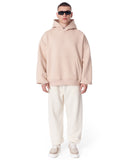 Back Embroidery Oversized Beige Hoodie (9)