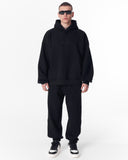 Back Embroidery Oversized Black Hoodie (8)