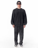 Washed Gray Oversized Tracksuit For Men