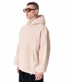 Puff Hood Oversized Beige Hoodie (7)