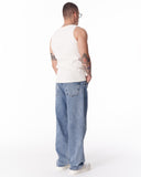 Men's Baggy Fit Light Blue Jeans with Denim Drawstring (10)