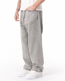 Men's Baggy Fit Gray Jeans with Denim Drawstring (3)