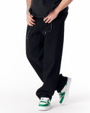 Men's Baggy Fit Black Jeans with Denim Drawstring (9)