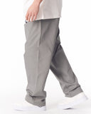 Adjustable Cuff Grey Wide-Leg Trousers (6)