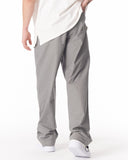 Adjustable Cuff Grey Wide-Leg Trousers (7)