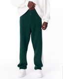 Green-White Sweatpants With Stripes on Side (2)